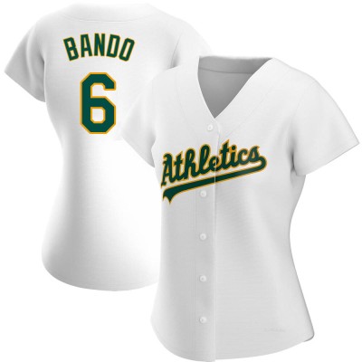 Women's Sal Bando Oakland Athletics Authentic White Home Jersey