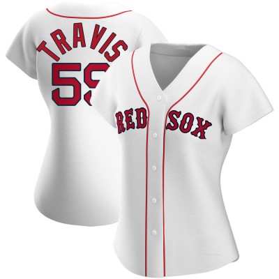Women's Sam Travis Boston Red Sox Authentic White Home Jersey