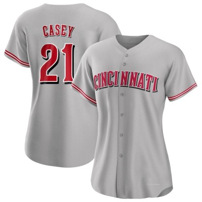 Women's Sean Casey Cincinnati Reds Replica Gray Road Jersey