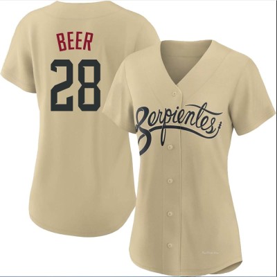 Women's Seth Beer Arizona Diamondbacks Authentic Gold 2021 City Connect Cool Base Jersey