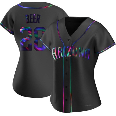 Women's Seth Beer Arizona Diamondbacks Replica Black Holographic Alternate Jersey
