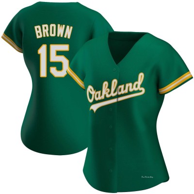 Women's Seth Brown Oakland Athletics Authentic Green Kelly Alternate Jersey