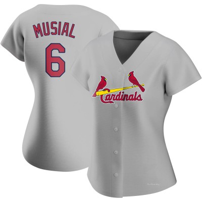 Women's Stan Musial St. Louis Cardinals Authentic Gray Road Jersey