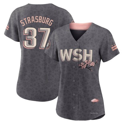 Women's Stephen Strasburg Washington Nationals Replica Gray 2022 City Connect Jersey