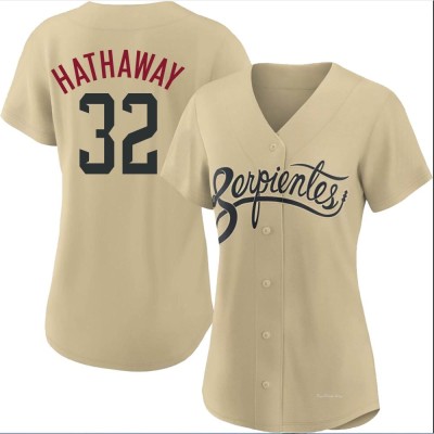 Women's Steve Hathaway Arizona Diamondbacks Replica Gold 2021 City Connect Cool Base Jersey