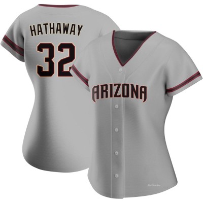 Women's Steve Hathaway Arizona Diamondbacks Replica Gray Road Jersey