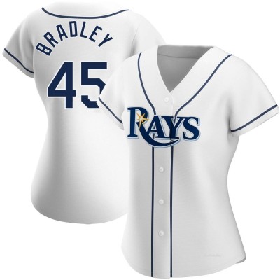 Women's Taj Bradley Tampa Bay Rays Authentic White Home Jersey