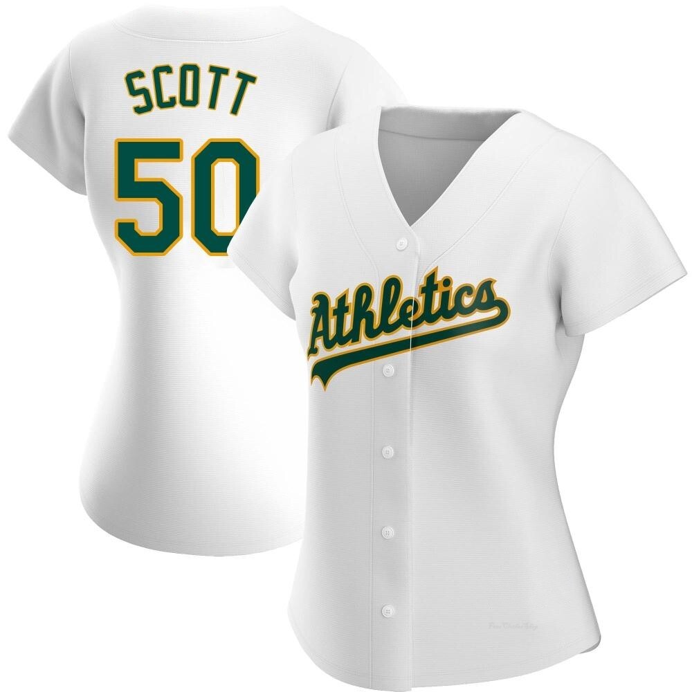 Women's Tayler Scott Oakland Athletics Replica White Home Jersey