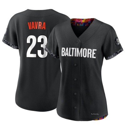 Women's Terrin Vavra Baltimore Orioles Replica Black 2023 City Connect Jersey