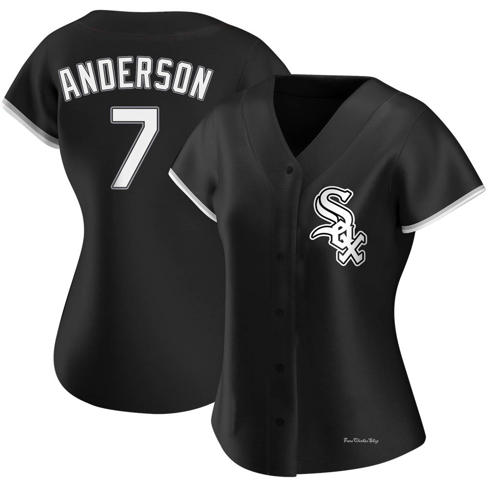 Women's Tim Anderson Chicago White Sox Authentic Black Alternate Jersey