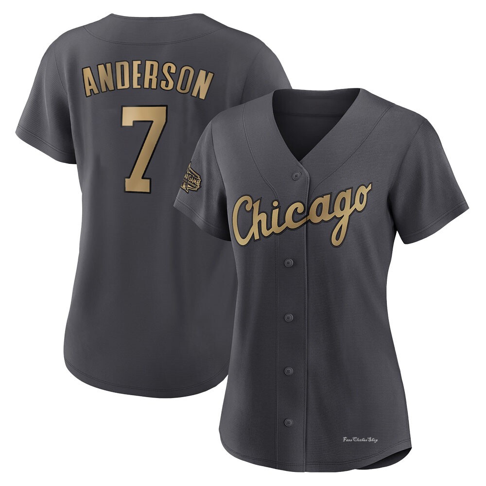 Women's Tim Anderson Chicago White Sox Game Charcoal Authentic 2022 All-Star Jersey