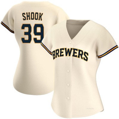 Women's TJ Shook Milwaukee Brewers Replica Cream Home Jersey
