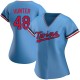 Women's Torii Hunter Minnesota Twins Authentic Light Blue Alternate Jersey