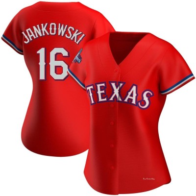 Women's Travis Jankowski Texas Rangers Replica Red Alternate 2023 World Series Champions Jersey