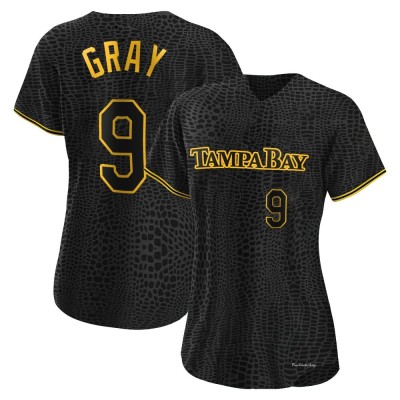 Women's Tristan Gray Tampa Bay Rays Replica Black Snake Skin City Jersey