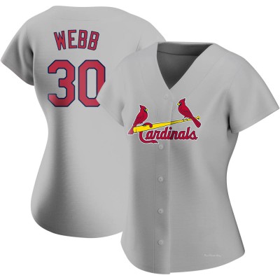 Women's Tyler Webb St. Louis Cardinals Replica Gray Road Jersey
