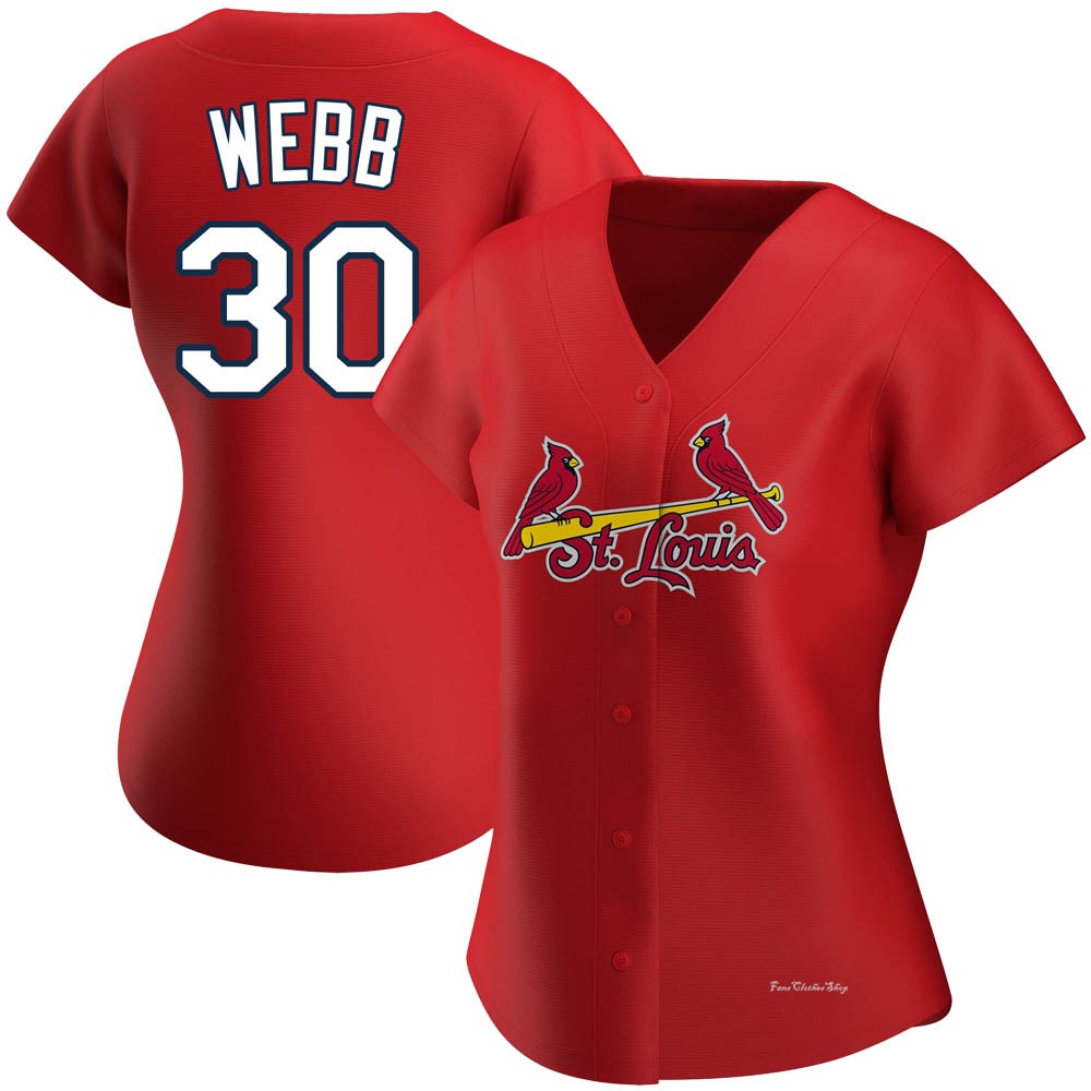 Women's Tyler Webb St. Louis Cardinals Replica Red Alternate Jersey