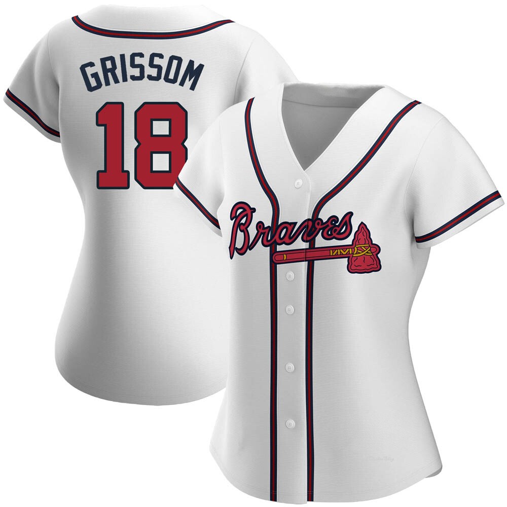 Women's Vaughn Grissom Atlanta Braves Replica White Home Jersey