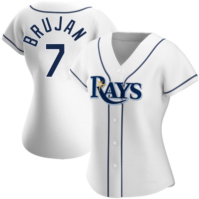 Women's Vidal Brujan Tampa Bay Rays Authentic White Home Jersey