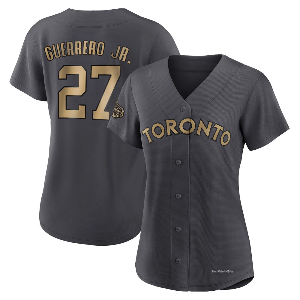Women's Vladimir Guerrero Jr. Toronto Blue Jays Game Charcoal Replica 2022 All-Star Jersey