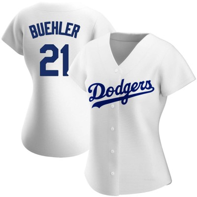 Women's Walker Buehler Los Angeles Dodgers Authentic White Home Jersey