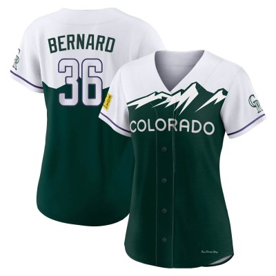 Women's Wynton Bernard Colorado Rockies Authentic Green 2022 City Connect Jersey