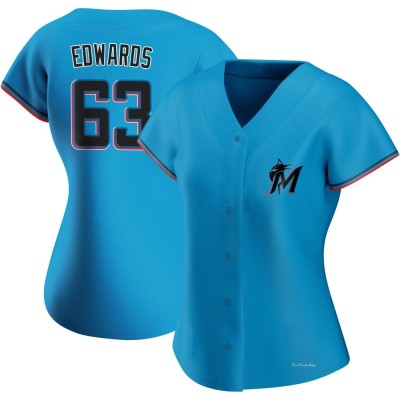 Women's Xavier Edwards Miami Marlins Authentic Blue Alternate Jersey