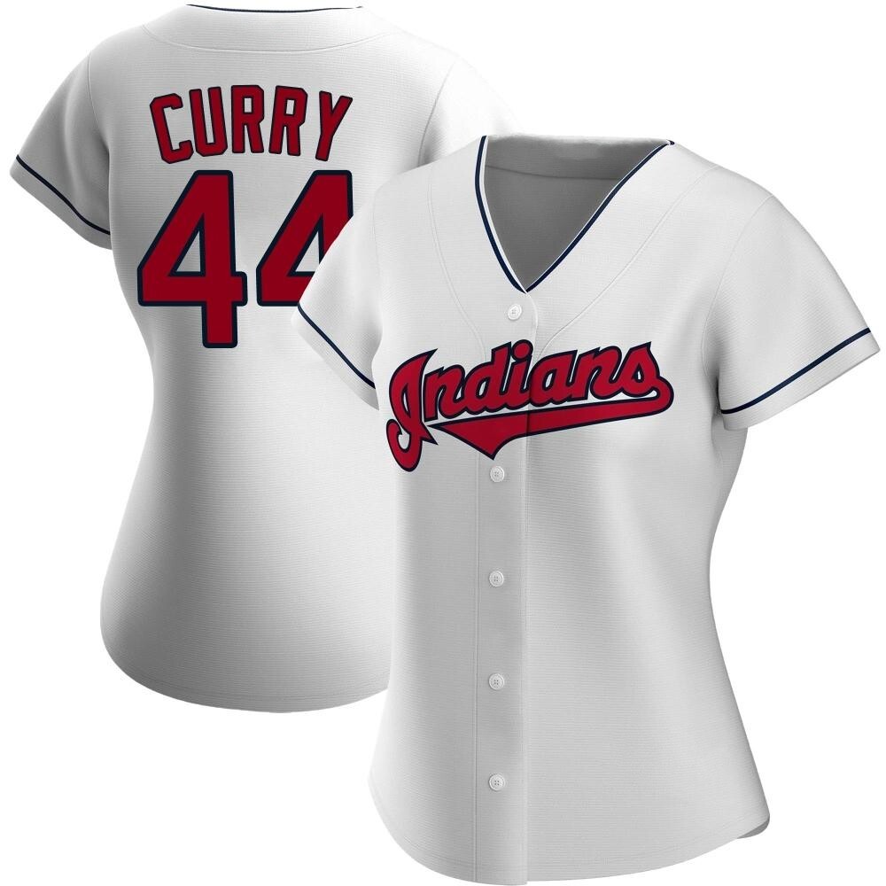 Women's Xzavion Curry Cleveland Guardians Authentic White Home Jersey