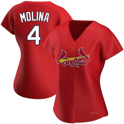 Women's Yadier Molina St. Louis Cardinals Authentic Red Alternate Jersey