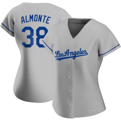 Women's Yency Almonte Los Angeles Dodgers Replica Gray Road Jersey
