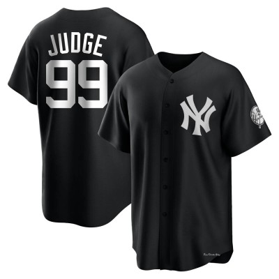 Youth Aaron Judge New York Yankees Replica Black/White Jersey
