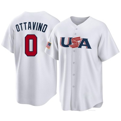 Youth Adam Ottavino New York Mets Replica White USA Baseball 2023 World Baseball Classic Jersey