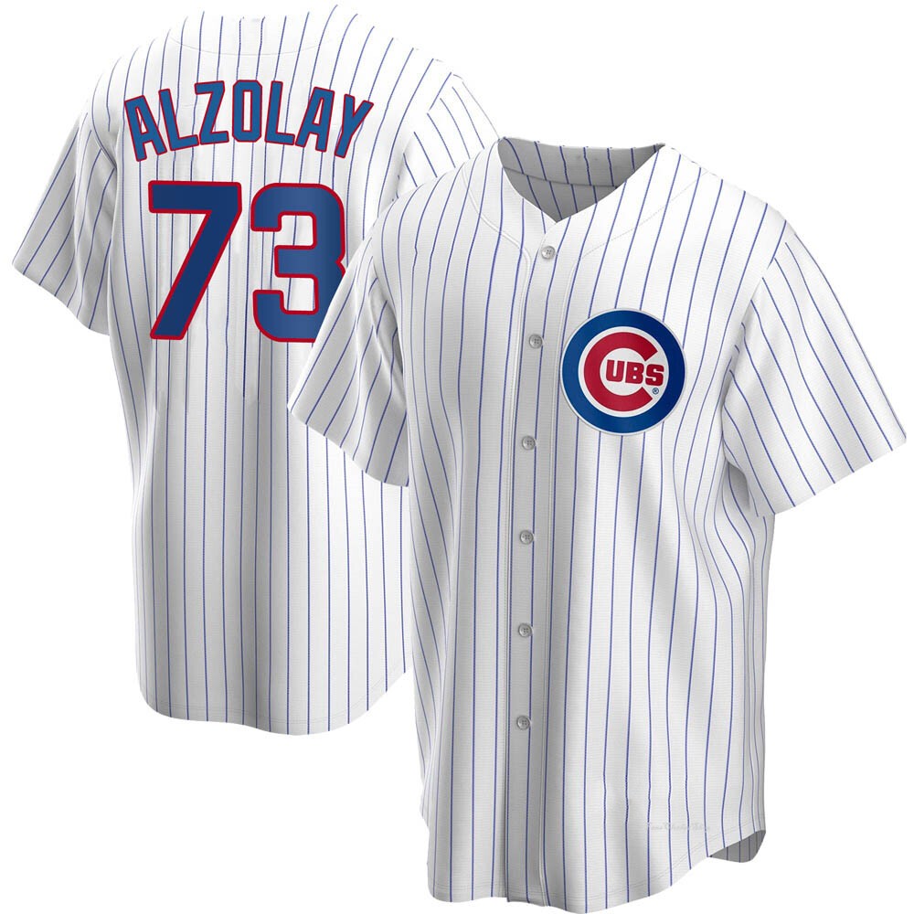Youth Adbert Alzolay Chicago Cubs Replica White Home Jersey