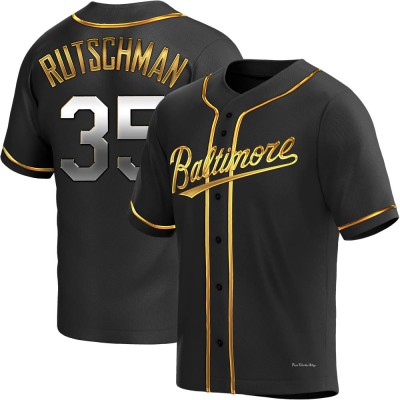 Youth Adley Rutschman Baltimore Orioles Replica Black Golden Alternate Jersey