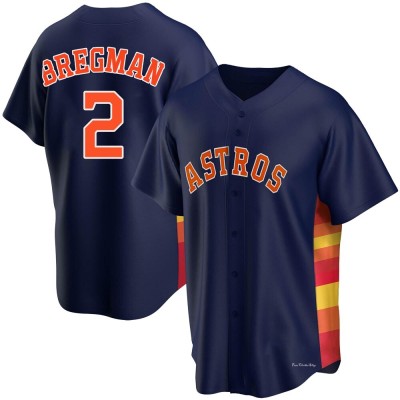 Youth Alex Bregman Houston Astros Replica Navy Alternate Jersey