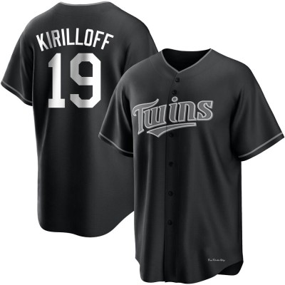 Youth Alex Kirilloff Minnesota Twins Replica Black/White Jersey
