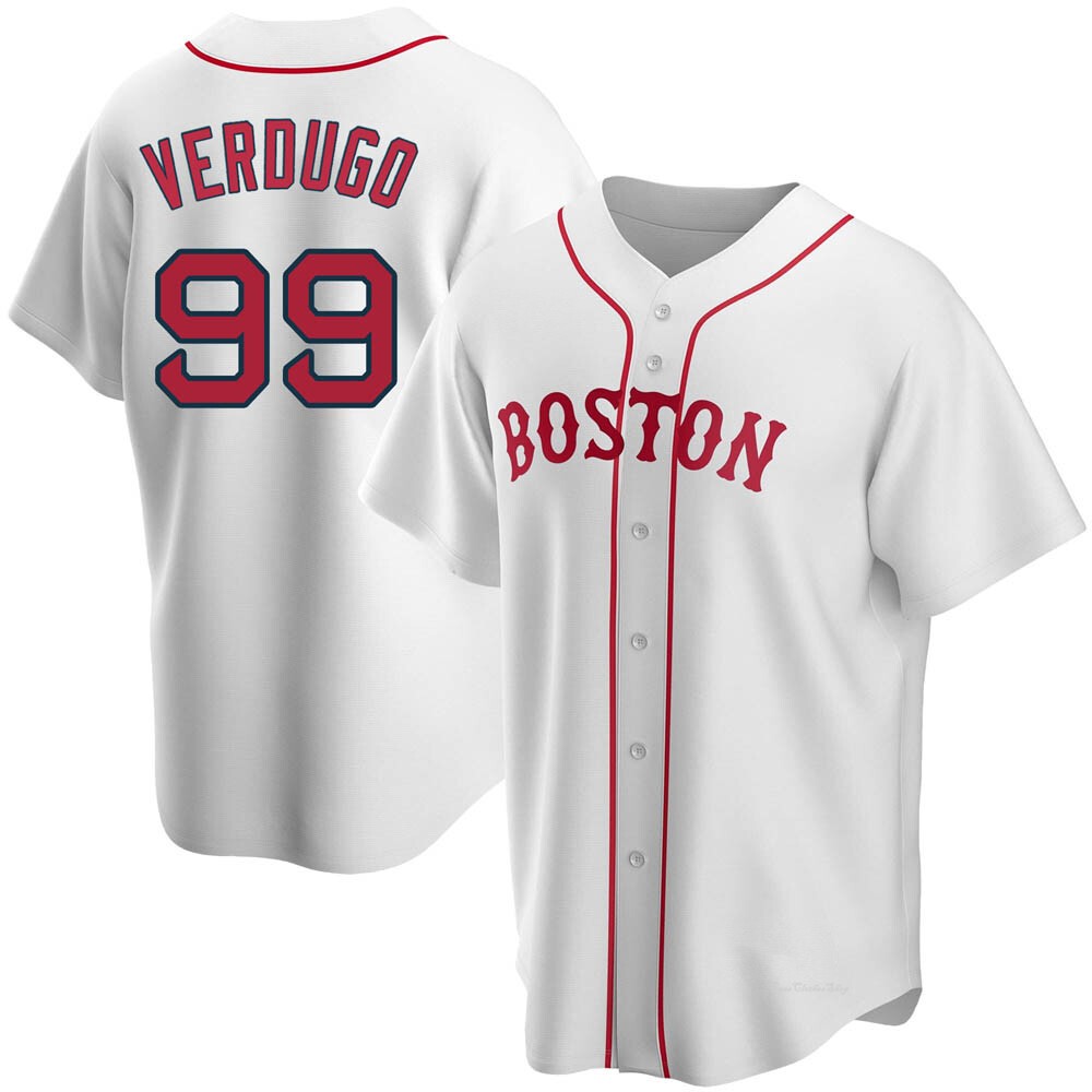 Youth Alex Verdugo Boston Red Sox Replica White Alternate Jersey
