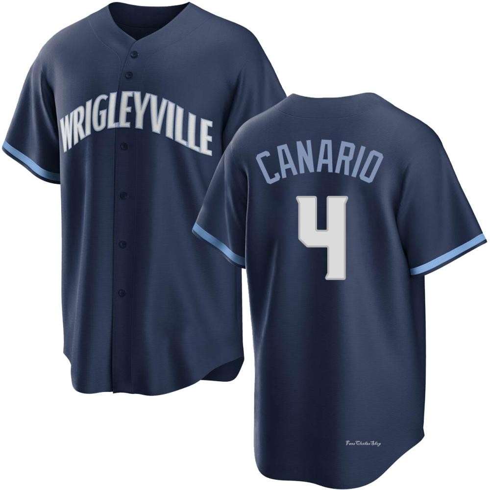 Youth Alexander Canario Chicago Cubs Replica Navy 2021 City Connect Jersey