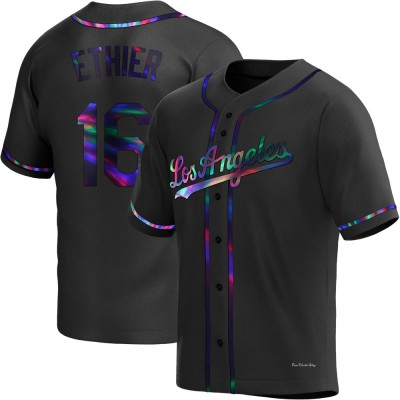 Youth Andre Ethier Los Angeles Dodgers Replica Black Holographic Alternate Jersey