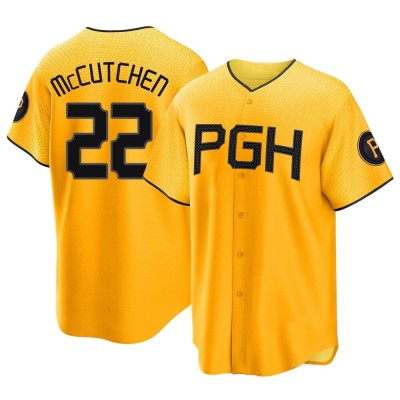 Youth Andrew McCutchen Pittsburgh Pirates Replica Gold 2023 City Connect Jersey