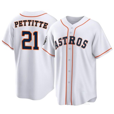 Youth Andy Pettitte Houston Astros Replica White 2022 World Series Home Jersey