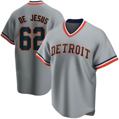 Youth Angel De Jesus Detroit Tigers Gray Road Cooperstown Collection Jersey