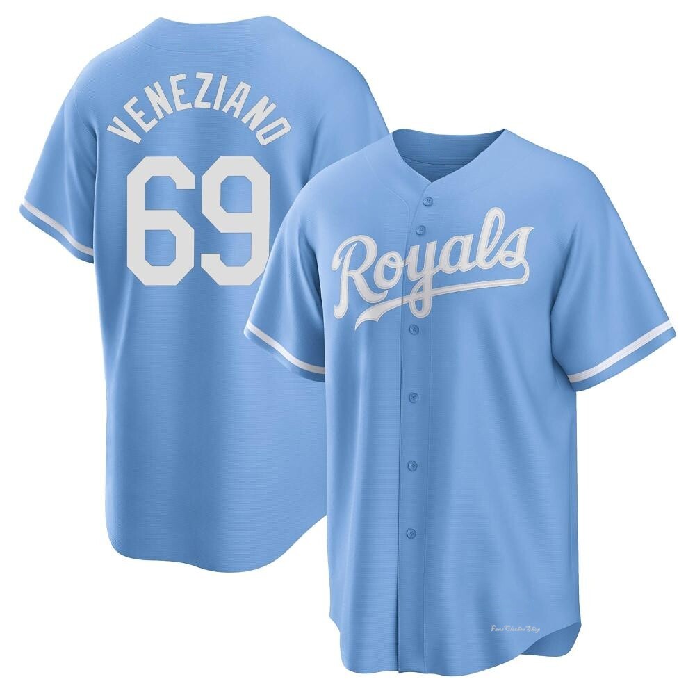 Youth Anthony Veneziano Kansas City Royals Replica Light Blue 2022 Alternate Jersey
