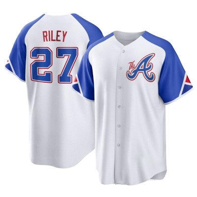 Youth Austin Riley Atlanta Braves Replica White 2023 City Connect Jersey