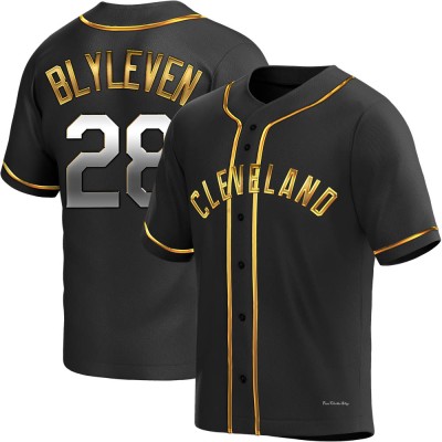 Youth Bert Blyleven Cleveland Guardians Replica Black Golden Alternate Jersey