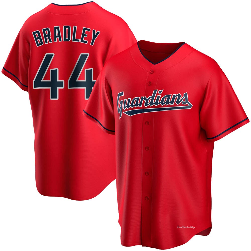 Youth Bobby Bradley Cleveland Guardians Replica Red Alternate Jersey