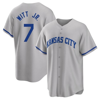 Youth Bobby Witt Jr. Kansas City Royals Replica Gray 2022 Road Jersey