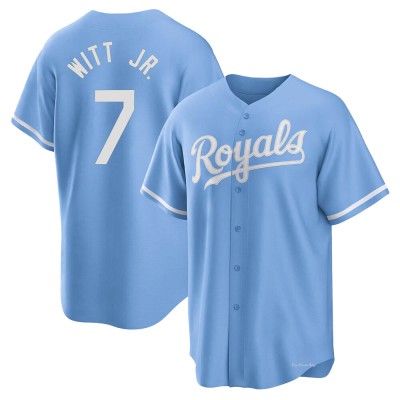 Youth Bobby Witt Jr. Kansas City Royals Replica Light Blue 2022 Alternate Jersey