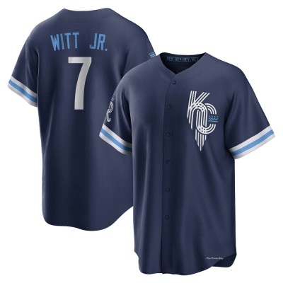 Youth Bobby Witt Jr. Kansas City Royals Replica Navy 2022 City Connect Jersey