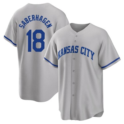 Youth Bret Saberhagen Kansas City Royals Replica Gray 2022 Road Jersey
